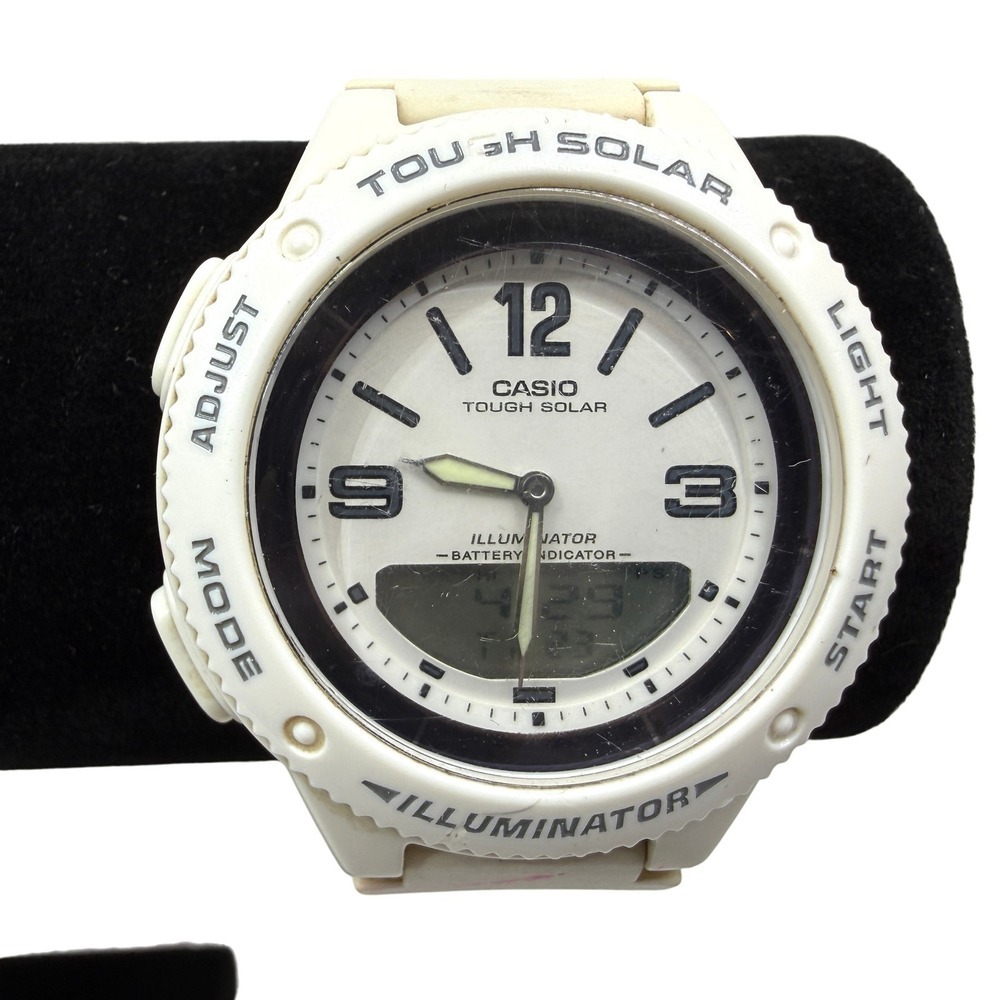 Casio LCF-30 Tough Solar Illuminator Ana-Digi Watch Off-White Resin Band